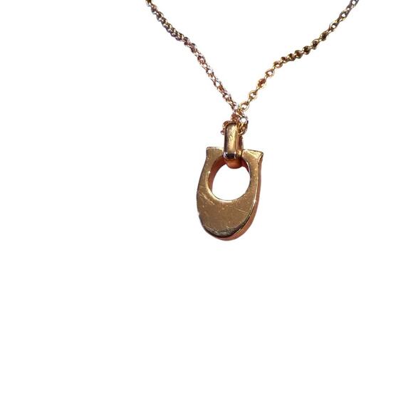 Coach Rose Gold Logo Necklace with Minimalist Pendant - Picture 3 of 7